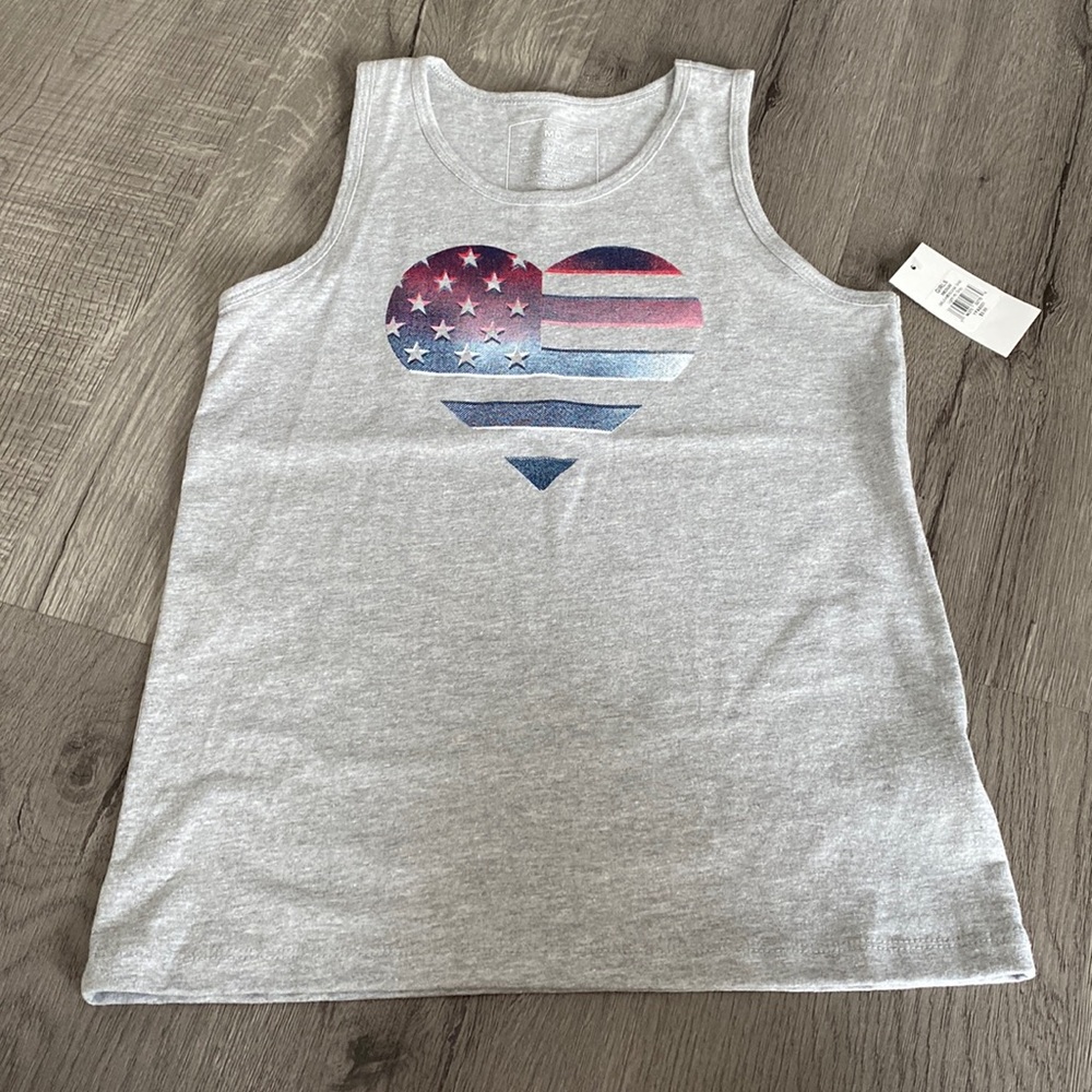 NWT Girls Fourth of July American Flag Tank Top